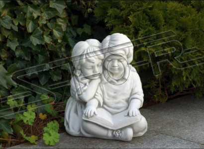 Boy & Girl Reading Garden Decoration Children Figurine Figures